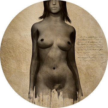 Naakte vrouw - Naomi staat naakt voorin