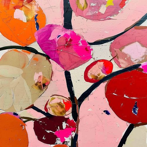 Champ de fleurs en harmonie abstraite