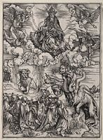 Das Tier mit den sieben Köpfen und das Tier mit den Hörnern der Lämmer, Albrecht Dürer