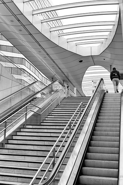 Architecture d'Arnhem - Gare d'escalier Arnhem architecte Ben van Berkel par Marianne van der Zee