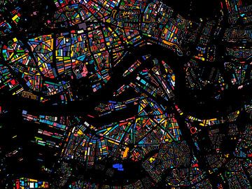 Kleurenkaart Rotterdam van Frans Blok