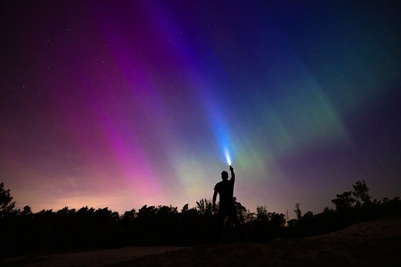 Aurora Borealis | Noorderlicht in Nederland van Sander Goldbach