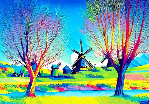 Hollandse molens 2 (modern art)