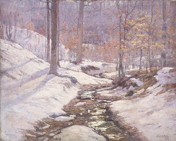 T C. Steele (Amerikaner, 1847-1926)~Winterliches Sonnenlicht