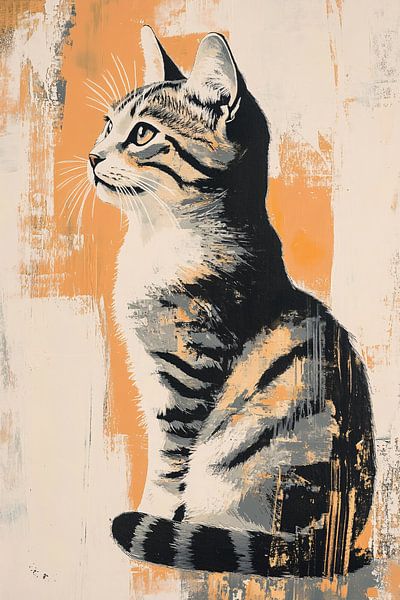 Pop Art cat in profile by Imperial Art House