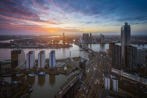 Herrliche Aussicht auf die Ikonen von Rotterdam