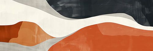 Retro vintage simpele abstracte digitale kunst panorama