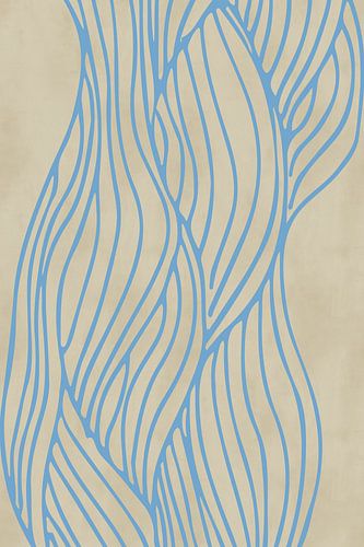 Moderne abstracte kunst. Organische minimalistische lijnen nr. 10