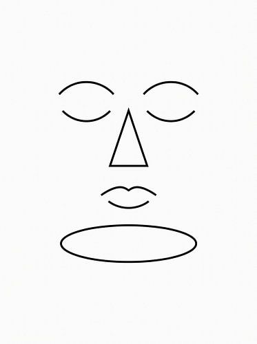 Gesichtsfragmente – Geometrisches Porträt