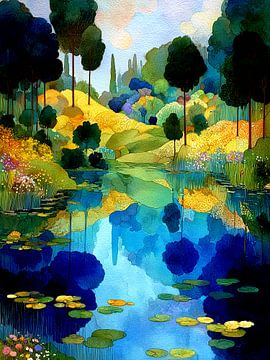 Forest by Klimt style 15 by JBJart Justyna Jaszke