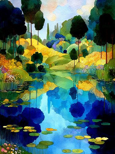 Forest by Klimt style 15 by JBJart Justyna Jaszke