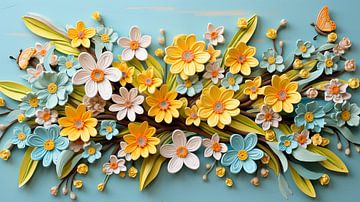 wunderschöne Frühling Pastell Farben, bunte Blumen, Kunst Design von Animaflora PicsStock