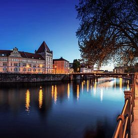Berlin Panorama- Bode Museum and Museum Island at blue hour by Frank Herrmann