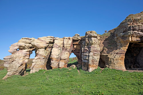 Grotten van Caiplie, Fife, Schotland, Verenigd Koninkrijk