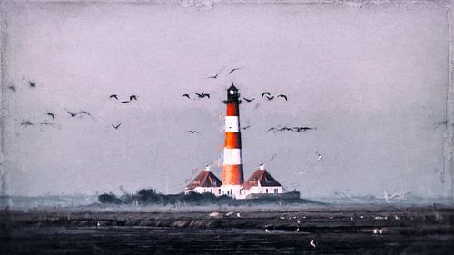 Vuurtoren aan de Noordzee