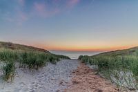 Texel, niederländische Küste des Sonnenuntergangs