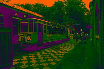 Dépôt de tramways au Musée néerlandais de l'air libre à Arnhem. sur Ronald Wilfred Jansen