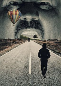 Road To Somewhere - Surrealismus Drucken von MDRN HOME