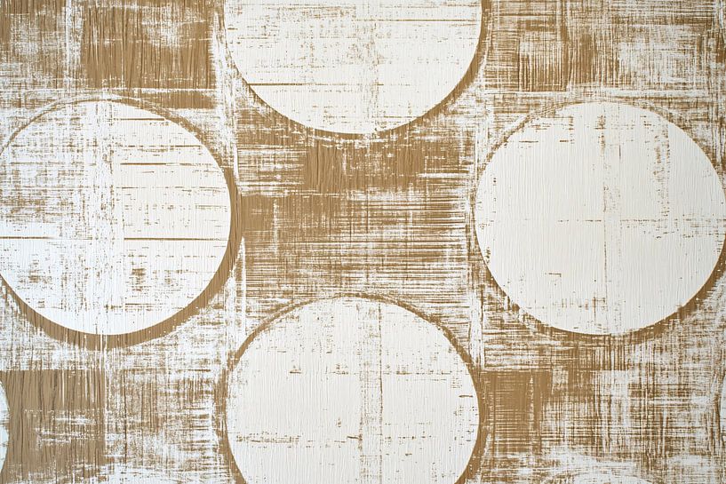 Cercles beiges avec motif abstrait par Imperial Art House