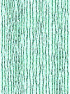 Fischgrät-Tapete "Frühling" (abstrakte Aquarellmalerei Streifen Blatt grünes Gras handgema von Natalie Bruns