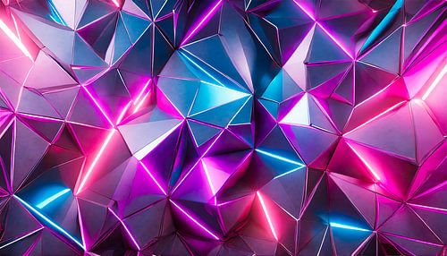 Paars roze en blauw met vormen