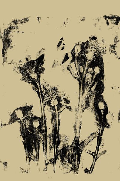 Modern Botanical art. Plant in neutral color palette no. 2 by Dina Dankers