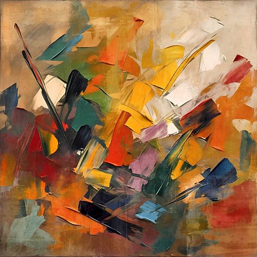 Levendige Brushstroke Canvas