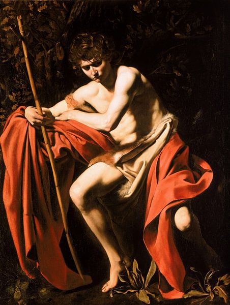 Caravaggio - Johannes der Täufer in der Wüste, 1604 von Timeless Artworks