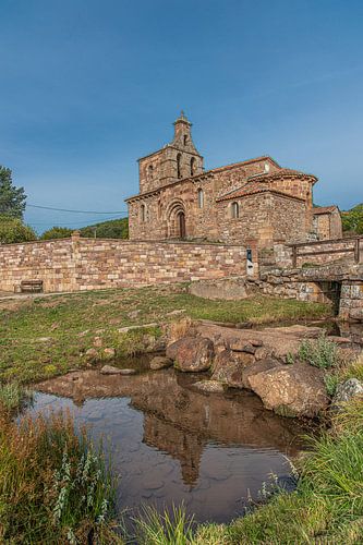 Salcedillo church in the northern Spanish landscape of Cantabria
