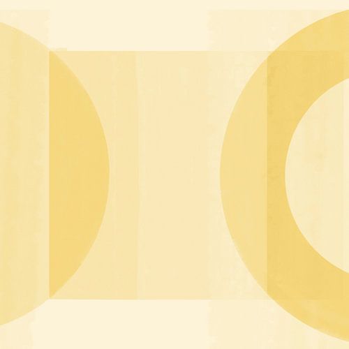 Abstract Geometric Retro Shapes Yellow
