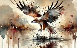 Majestätischer Adler im Flug von Chromatic Fusion Studio