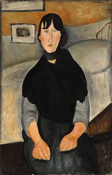 Amedeo Modigliani,Jonge vrouw van het volk van finemasterpiece
