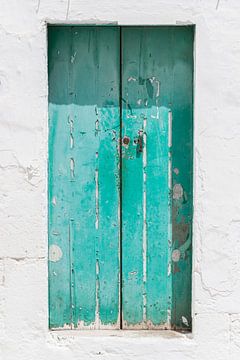 Turquoise weathered door by DsDuppenPhotography