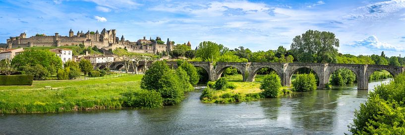 Stadtlandschaft von Carcassonne in Südfrankreich von Voss Fine Art Fotografie