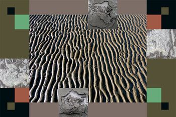 An der Grenze zwischen Meer und Sand.