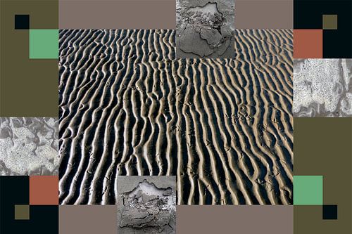 An der Grenze zwischen Meer und Sand.