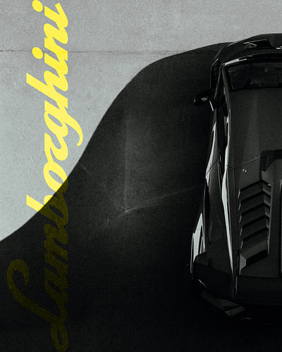 Typografische schaduwen – Posterkunst van de Lamborghini Huracán STO