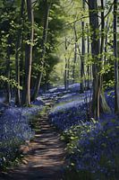 Path in the bluebell woods