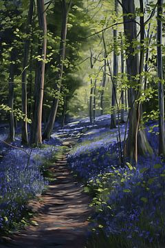 Path in the bluebell woods by Magnus Karlsen