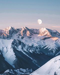 Mondlicht über den Alpen