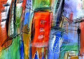 basic essantials - abstrakte Stadt von Claudia Gründler