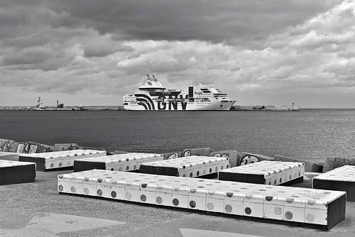 Laatste afslag Palermo - Sicilië - zwart-wit