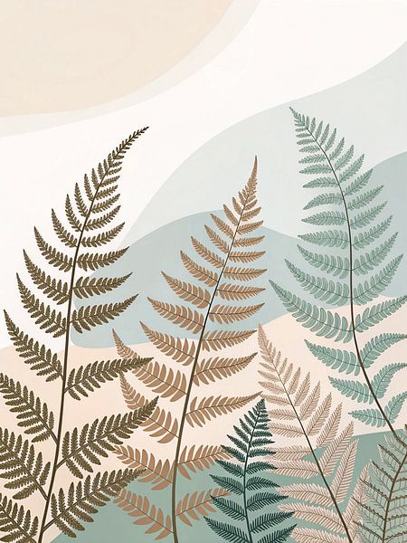 Frondes de fougères sereines par Artistic