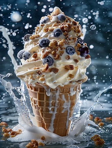 heerlijke ijscreaties in felle kleuren