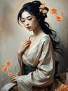 De Japanse schoonheid geisha van Jolique Arte thumbnail