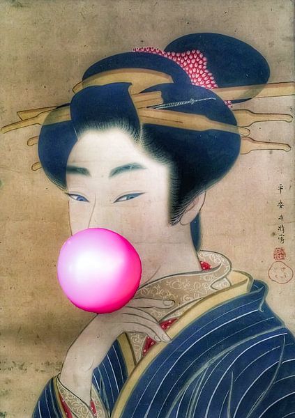 Geisha likes Chewing Gum by Truckpowerr