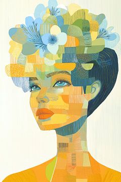 Vrouw met bloemen van Imagine