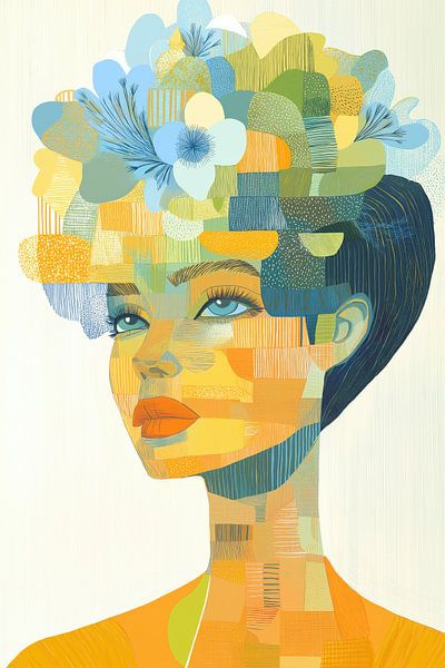 Frau mit Blumen von Imagine