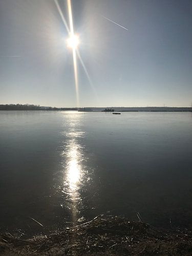 De zon op het ijs bij Heeresmeer 3