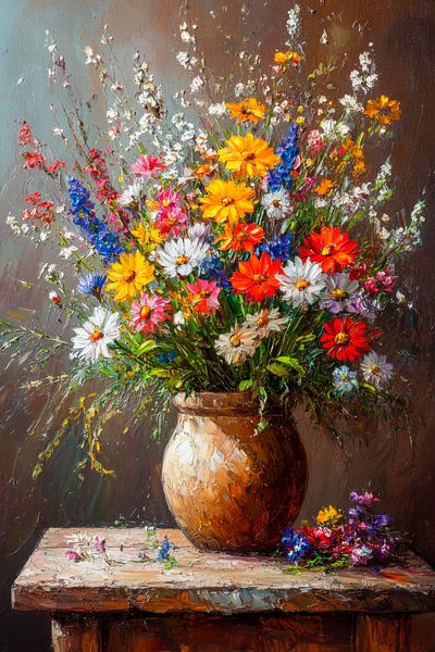 Des fleurs multicolores par Poster Art Shop